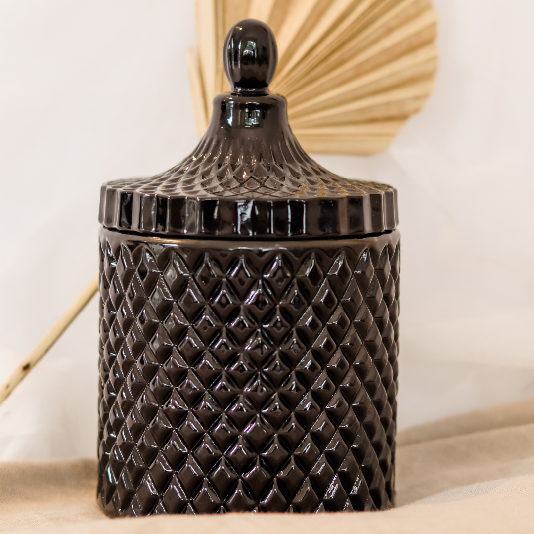 Geo Jar Candle | GLOSS BLACK