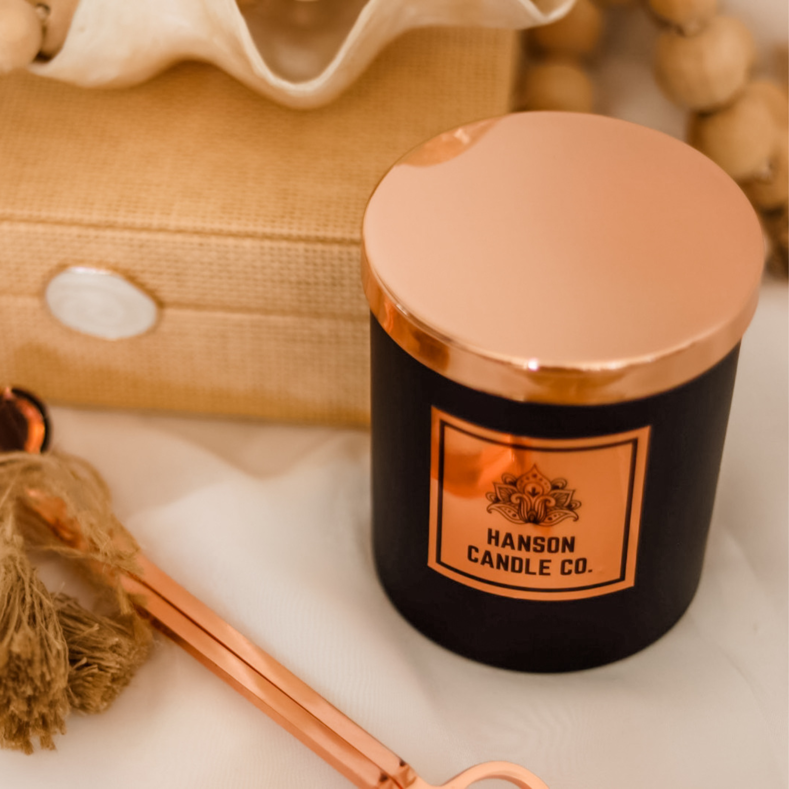 Lila Matte Jar Candle | BLACK & ROSE GOLD