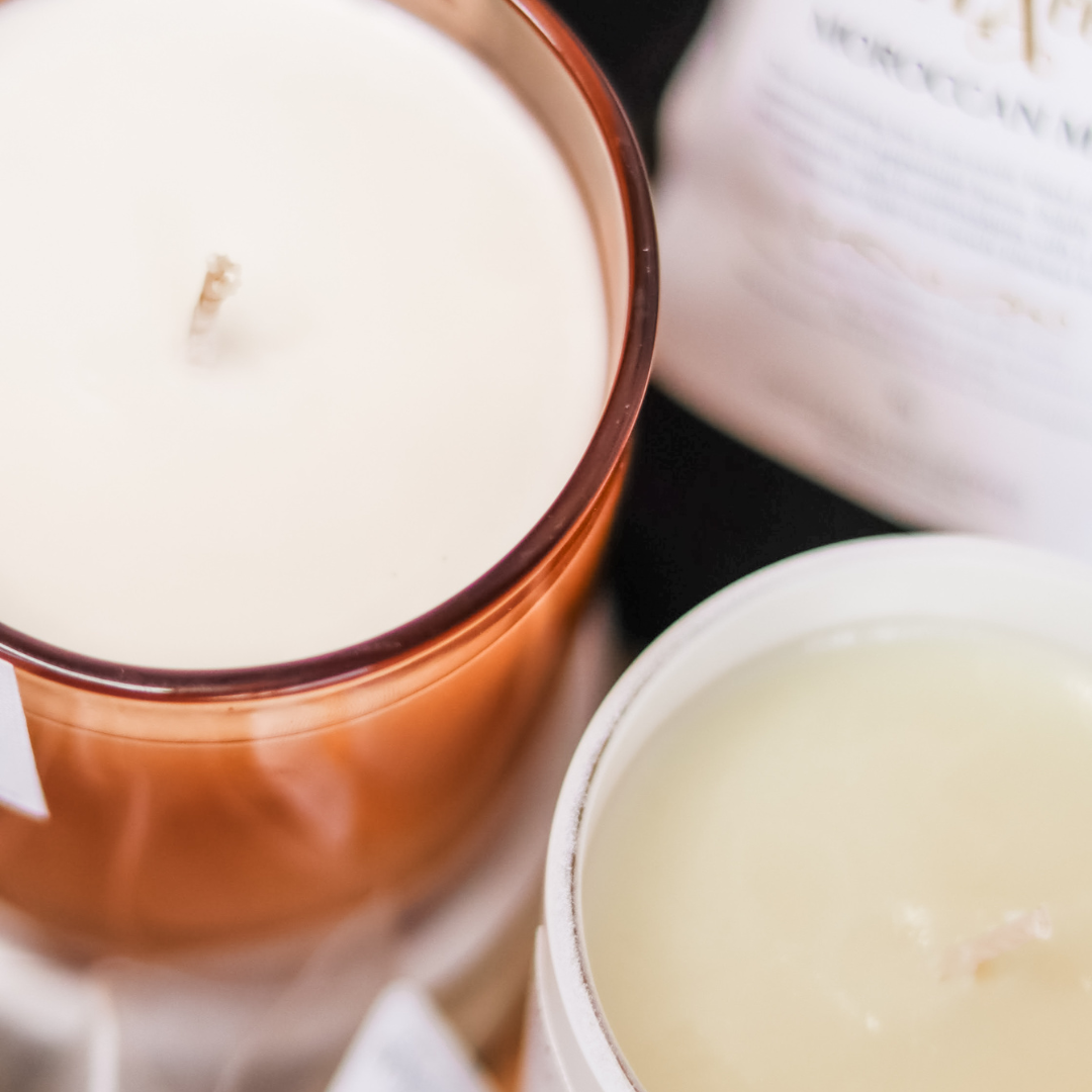 Lila Soy Candle | AMBER & WHITE