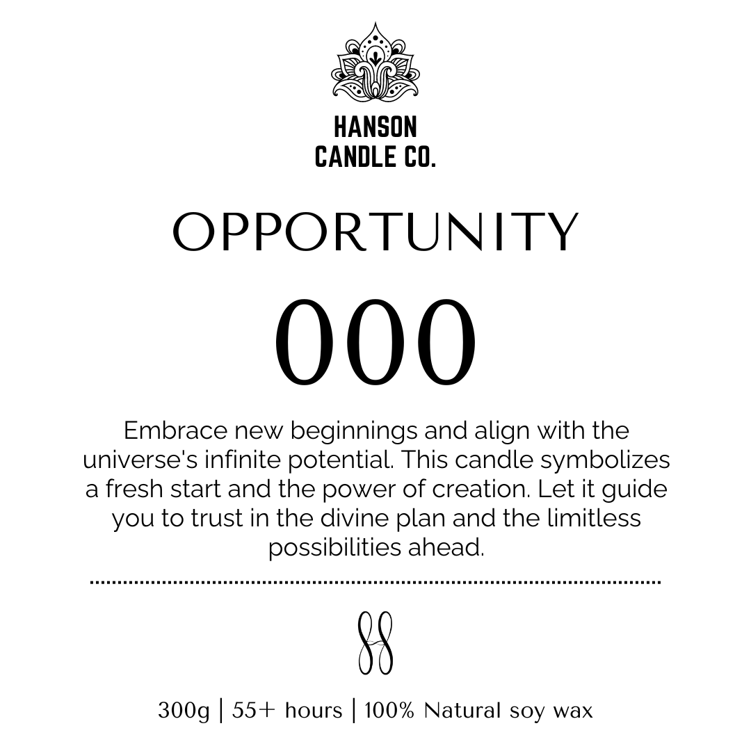 Angel Number Candle + Refill Pack | 000 OPPORTUNITY