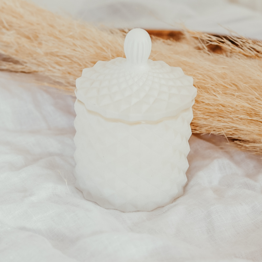Baby Geo Jar Candle | MATTE WHITE - READY MADE