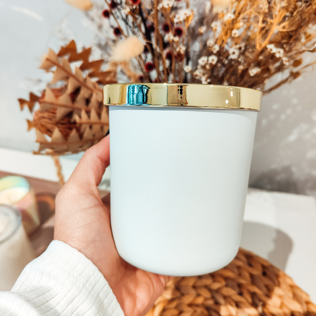 Soy Candle | MATTE WHITE GOLD LID