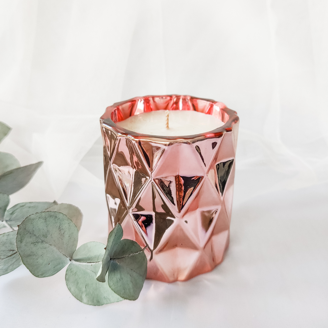 Mini Diamond Jar Candle | ROSE GOLD