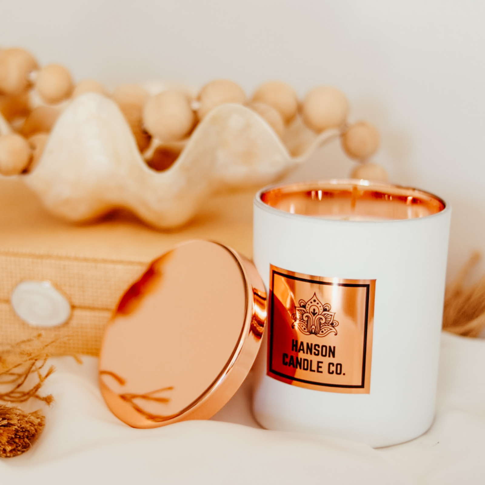 Lila Matte Jar Candle | WHITE & ROSE GOLD